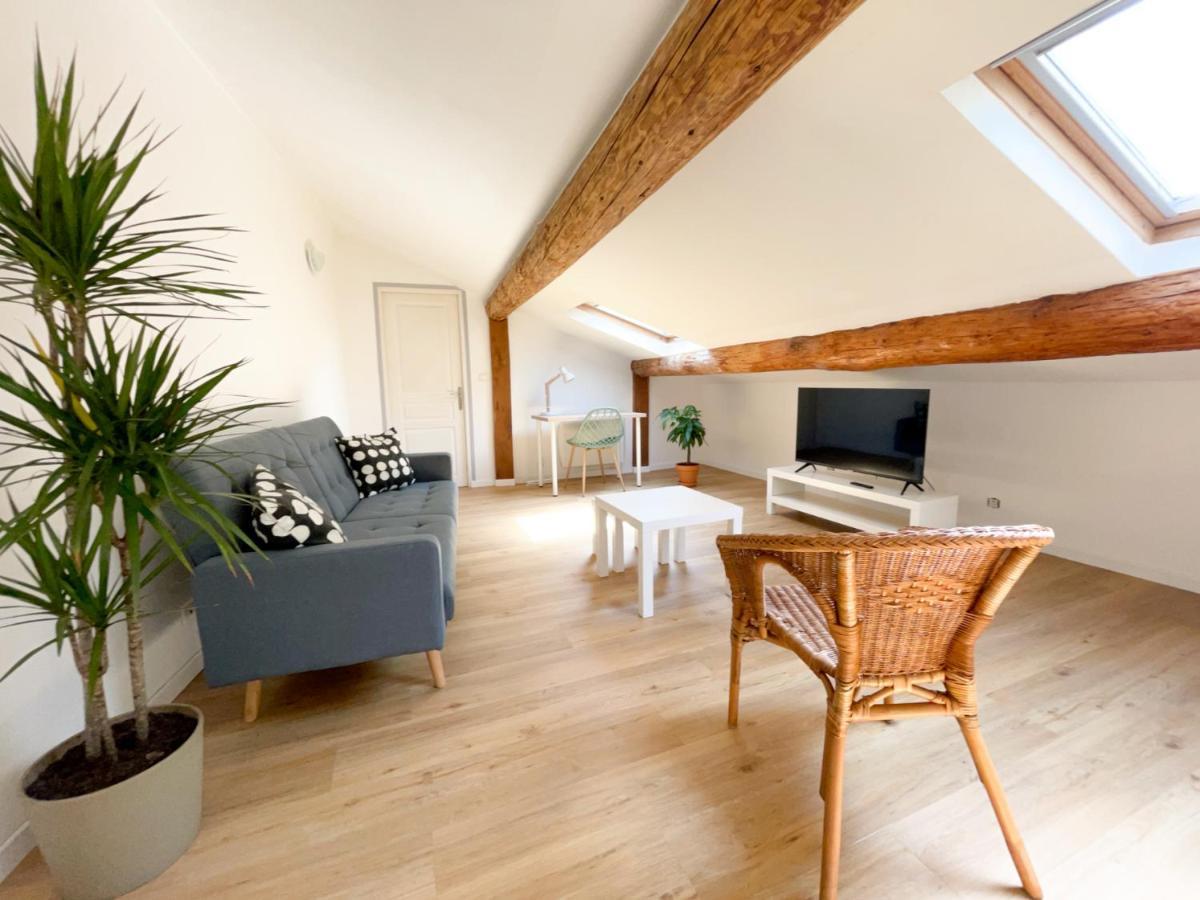 Spacieux Duplex Central Avec Terrasse Tropezienne 普罗旺斯地区萨隆 外观 照片