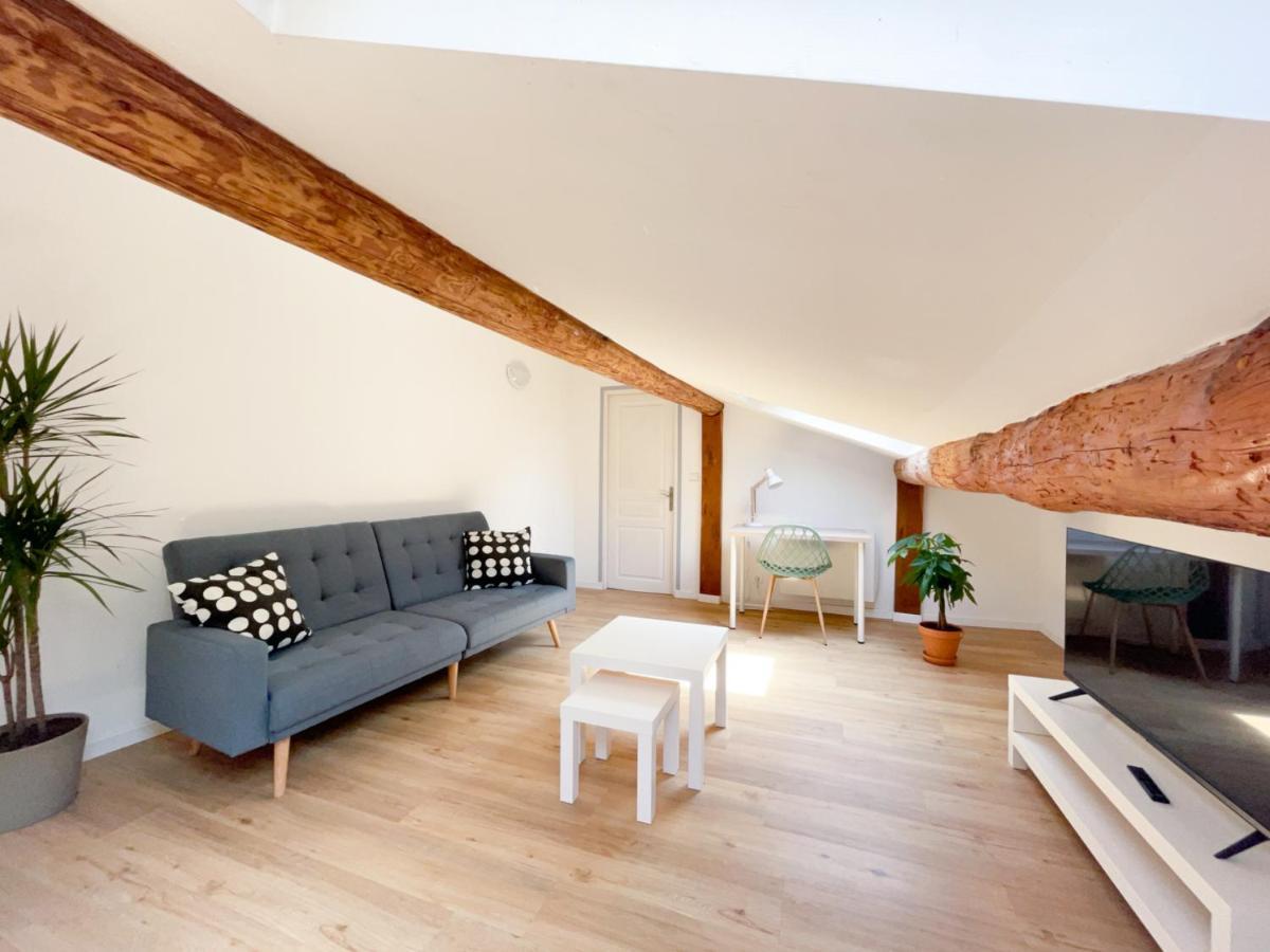 Spacieux Duplex Central Avec Terrasse Tropezienne 普罗旺斯地区萨隆 外观 照片